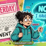 Present perfect vs past simple difference explained for Urdu and Hindi speakers, yesterday finished time versus now connected time, bayzubaan.com