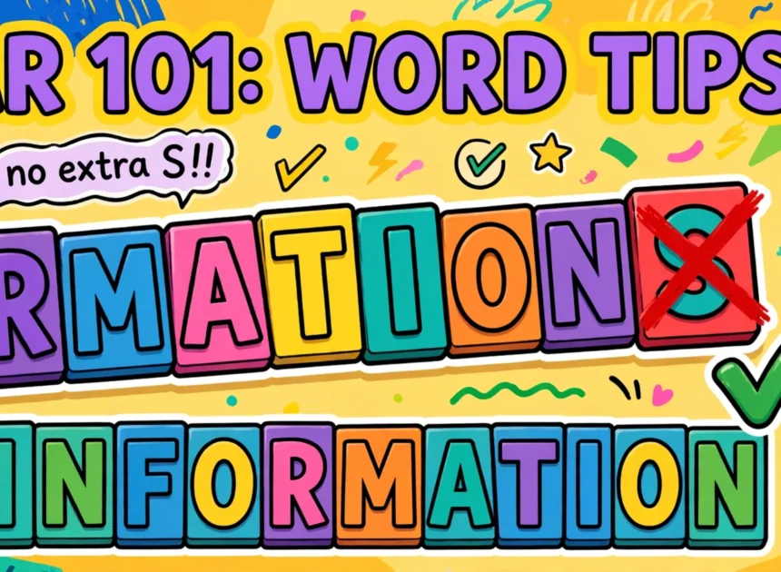 Why Do Urdu and Hindi Speakers Say “Informations”? Countable and Uncountable Noun Rules That Fix It