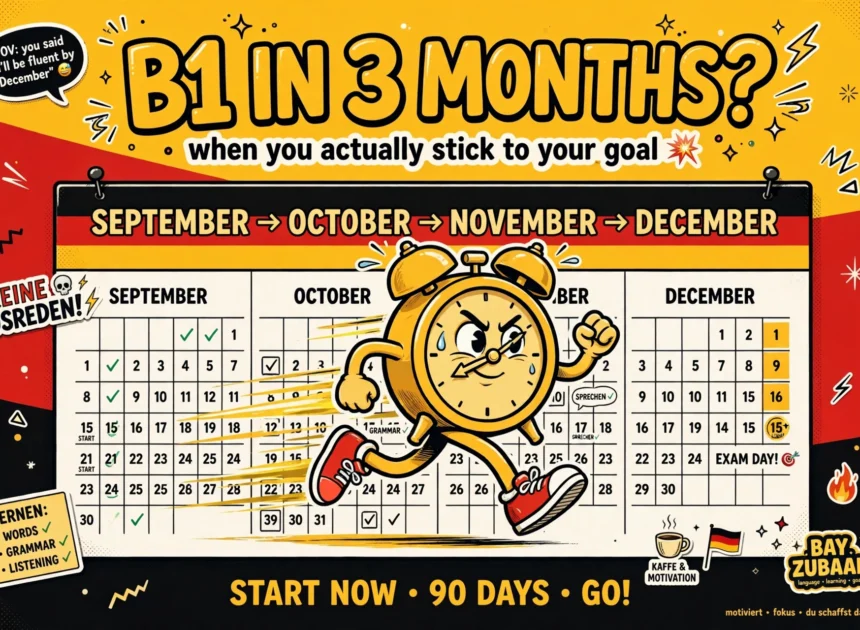 Can You Reach B1 German in 3 Months? A Realistic Plan